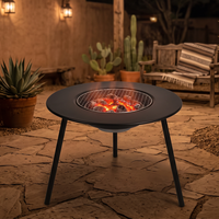 Barbecue portable moderne sans fumée pour camping, table de cuisson ronde, gril à charbon de bois, barbecue extérieur portable