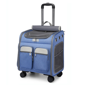 Chariot de poussette extra petit à grand approuvé par les compagnies <span class=keywords><strong>a</strong></span>ériennes chat roulant <span class=keywords><strong>sac</strong></span> de transport <span class=keywords><strong>pour</strong></span> <span class=keywords><strong>chien</strong></span> roues sacs à <span class=keywords><strong>dos</strong></span> <span class=keywords><strong>pour</strong></span> petits grands chiens - Product Image 1