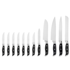 <span class=keywords><strong>Ensemble</strong></span> de couteaux de cuisine en acier inoxydable 3Cr13 personnalisable couteaux de chef japonais tranchants avec manche en ABS pour viande, fruits et légumes - Product Image 3