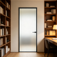 Porte en verre à cadre fin, en aluminium, à double vitrage, insonorisée, anti-poussière, résistante à l'humidité, pour sauna, directement de l'usine