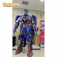 Costume de robot Optimus Prime LED pour Halloween, taille réelle 2,7 m, costume en similicuir géant pour adulte avec lumières LED