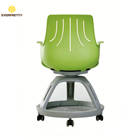 Chaise d'étude pivotante en plastique moderne et personnalisable pour étudiants, mobilier universitaire, chaise mobile pour salle de formation