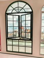Ventanas Francesas Ultraestrechas, Ventanas Vintage Ultraestrechas Abatibles hacia Afuera con Arco.