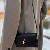 SAM LP Tas Selempang Kapasitas Kecil dengan Logo Kustom Gaya Sederhana Baru Tas Bahu Kulit Sapi Asli Berkualitas Tinggi untuk Wanita