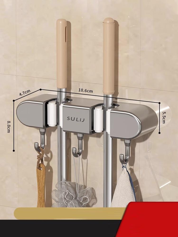 2 clips and 3 hooks - Classic gray