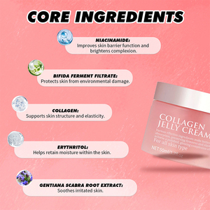 Collagène Renforce l'élasticité de la peau Répare et régénère les cellules Niacinamide Éclaircit le teint Crème <span class=keywords><strong>gelée</strong></span> au collagène - Product Image 3