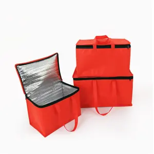Custom Eco-Friendly Recycled Thermal Insulated Bags Reusable Cake Aluminum Foil Insulated Non Woven Cooler Bag