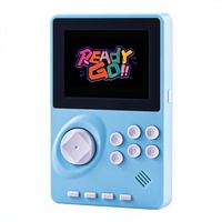 Konsol Video Game Genggam Anak T1 10000 Game Bawaan Desain Retro Layar Warna 2.8" Baterai Lithium-Polymer (Biru Muda)