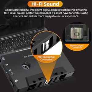 Adaptador de Cassette para Auto al por Mayor con Conexión Inalámbrica BT y Ranura para Tarjeta TF para Actualización de Audio en Autos Antiguos, Llamadas Manos Libres, MP3 - Product Image 3