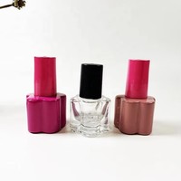 Flacon en verre de 5 ml pour vernis à ongles, gel UV, cosmétique, avec pinceau et bouchon
