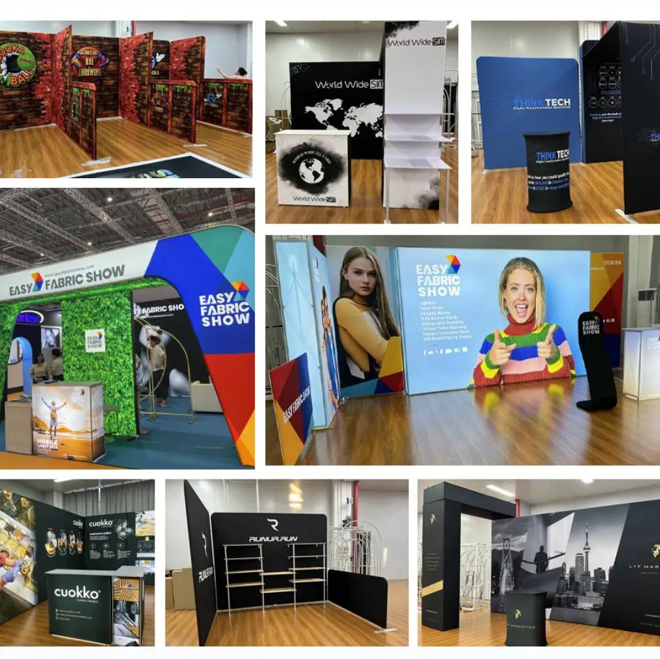 Easy assemble modular aluminum booth backdrop stand advertising equipment expo tradeshow booth exhibition display booth