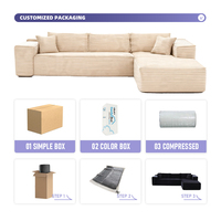 Canapé sans cadre compressé en mousse haute densité, assise souple pour distributeurs de meubles, grossistes, marque privée, exportation
