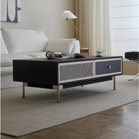Table basse multifonctionnelle et durable en chêne rouge, design moderne, motif décoratif, pour salon, mobilier de maison