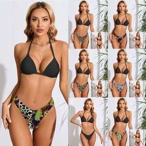 Ensemble <span class=keywords><strong>de</strong></span> bikini sexy pour femmes avec haut et bas fendu et soutien-gorge <span class=keywords><strong>push</strong></span>-<span class=keywords><strong>up</strong></span> rembourré talon exposé <span class=keywords><strong>maillot</strong></span> <span class=keywords><strong>de</strong></span> <span class=keywords><strong>bain</strong></span> deux pièces <span class=keywords><strong>maillot</strong></span> <span class=keywords><strong>de</strong></span> <span class=keywords><strong>bain</strong></span> <span class=keywords><strong>de</strong></span> plage - Product Image 5