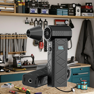 Ventilateur portable sans pales, moteur sans balais, souffleur d'air puissant pour le nettoyage de voiture, utilisation en extérieur, léger, batterie 8000 mAh - Product Image 1