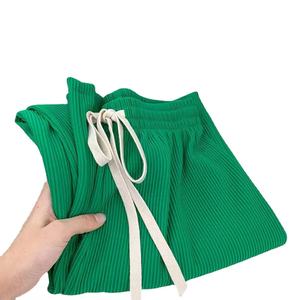 Pantalons larges en serpentine, nouvelle arrivée 2023, style drapé, longueur au sol, pantalon droit décontracté pour femmes, été et automne - Product Image 3