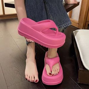 Sandales tongs compensées légères et confortables pour <span class=keywords><strong>femme</strong></span>, à bout ouvert, en EVA souple, à séchage rapide, rehaussantes - Product Image 4