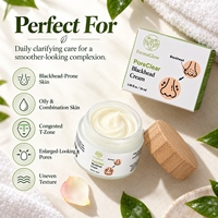 Crème Visage Purifiante et Lissante à l'Acide Salicylique et Glycolique Fermenté pour l'Élimination des Points Noirs, le Contrôle du Sébum et le Nettoyage des Pores Obstrués
