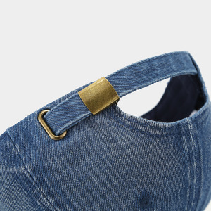 LDSC Vente en gros 6 panneaux Casquettes de baseball en denim non structurées Semi Custom Embroidery Logo Trendy <span class=keywords><strong>Jeans</strong></span> Dad Caps for Outdoor Sport - Product Image 3