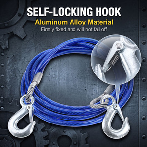 Cable de Arranque de Emergencia <span class=keywords><strong>SHARIN</strong></span> de Alta Resistencia, Aleación de Aluminio, 5 Toneladas, 4 Metros, para Averías de Automóviles y Remolque - Product Image 2