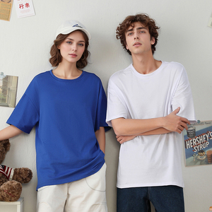 Camiseta Básica de Algodón para Verano, Estilo Urbano Unisex, Cuello Redondo, Estilo Casual Holgado, Multicolor, Manga Corta, Camiseta Básica al por Mayor - Product Image 2