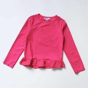 Enfants <span class=keywords><strong>Protection</strong></span> <span class=keywords><strong>UV</strong></span> Bikini <span class=keywords><strong>maillot</strong></span> de bain haut de bain bas 2 pièces plage <span class=keywords><strong>maillot</strong></span> de bain bébé filles nager rose chaud Rashguard pétoncle ensemble - Product Image 3