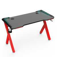 Échantillons gratuits de Tables de jeux vidéo pliables pour Pc, console moderne Internet Cafe, photo noire rvb, bureau de jeux pour Pc