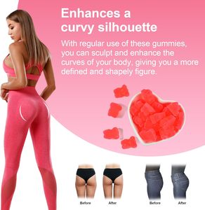 Bonbons Gommeux Vitaminés OEM Marque Privée pour Femmes – Amplificateur Fessier, Agrandissement des Hanches et des Seins – 60 unités, 2 Gommes par Jour - Product Image 6