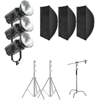 Set de Iluminación para Transmisión en Vivo, Luz LED de Video de 200W con Softbox y Trípode para Transmisiones de Comida y Belleza