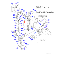 Cartouche de filtre à huile de haute qualité P/N 600-311-4510 600-319-4540 pour excavatrice et chargeuse sur pneus Komatsu