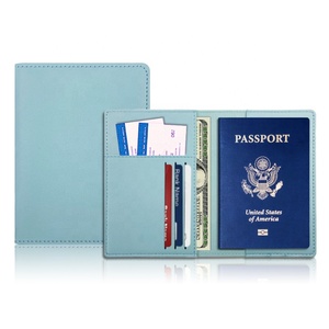 Accesorios de Viaje al por Mayor, Funda de <span class=keywords><strong>Pasaporte</strong></span> de Cuero con Estuche para Tarjetas de Crédito, <span class=keywords><strong>Porta</strong></span> Pasaportes Simple y Sencillo - Product Image 3