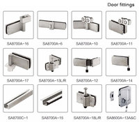 Porte pliante en verre sans cadre HDSAFE 8-12 mm, charnière intérieure, porte accordéon, patio, véranda, terrasse, empilable, pliable, hôtel, centre commercial