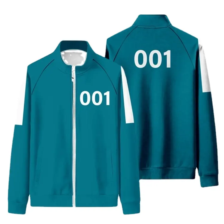 Squid game jacket men's jacket Lee Jung-jae the same Korean drama sportswear plus size 456 national tide autumn sweater