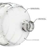 Grande bouteille de stockage en verre Demijohn de 10L et réservoir de fermenteur en verre de 5 gallons pour bière artisanale et vin