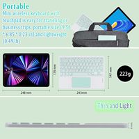 Keyboard Bluetooth Nirkabel Mini TouchPad dengan Mouse Terintegrasi untuk iPad Air 4 5 6 7 9th 10th 10.9 Inch Pro 11 12.9 13 Inch M234