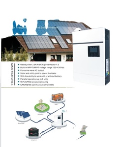 Potencia Pura de 3000W con Pantalla LED, MPPT, Entrada de 48VDC, CAN/RS485 para Sistemas Solares Fuera de la Red - Product Image 1
