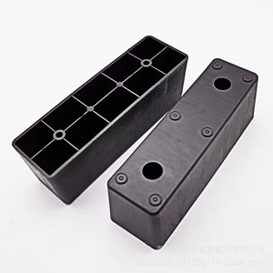 Pieds de canapé en plastique Lianxing 148x45x50mm noirs, pieds de meubles droits - Product Image 5