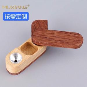 Muxiang Wood Dugout One Hitter Mini Cigarette Case Portable Polished Zhejiang Origin - Product Image 1