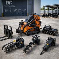 Mini-chargeuse sur chenilles T460, fabrication directe, OEM ODM, couleur personnalisée, 1120 kg, chenilles en caoutchouc, petite chargeuse Dingo