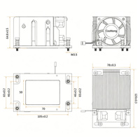 Refroidisseur de processeur pour serveur, refroidissement actif, dissipateur thermique 235W TDP, 4 caloducs en cuivre pour AMD EPYC SP3, refroidisseur pour montage en rack 2U