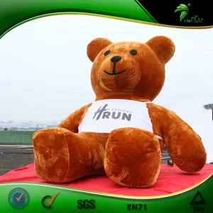 팽창식 견면 벨벳 테디 베어 모형 Hongyi 장난감 광고를 위한 메가 팽창식 주문 모피 곰 모형