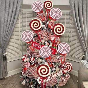 Décoration <span class=keywords><strong>de</strong></span> Noël <span class=keywords><strong>en</strong></span> mousse <span class=keywords><strong>en</strong></span> forme <span class=keywords><strong>de</strong></span> canne à sucre scintillante, rouge et blanche, peinte, pour vitrine et centre <span class=keywords><strong>de</strong></span> table, vente <span class=keywords><strong>en</strong></span> gros - Product Image 6