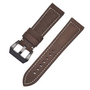 ラグジュアリー20mm 22mm 24mm26mmワイド交換用時計バンドストラップ本革時計バンド - Product Image 4