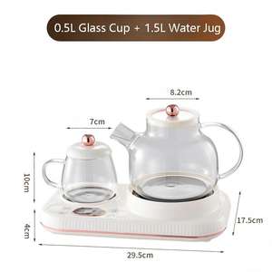 Bouilloire électrique intelligente à double tasse avec base détachable - <span class=keywords><strong>Chauffe</strong></span>-<span class=keywords><strong>eau</strong></span> multifonction à ébullition rapide pour la maison et le bureau - Product Image 5