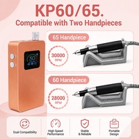 Machine à ongles professionnelle portable en acier inoxydable doré, électrique, 30000 tr/min, USB, pour retirer le gel UV, perceuse à ongles