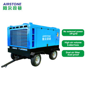 Compressore d'aria a vite diesel mobile Airstone 410KW 30m3/min 1059CFM 30bar 435psi con ruote per <span class=keywords><strong>cantiere</strong></span> - Product Image 1
