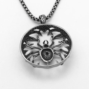 Yunnique – collier avec pendentif araignée en acier inoxydable, incrustation de turquoise, bijoux de mode de style punk - Product Image 2
