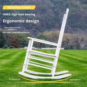 Wholesale Outdoor Leisure <strong>White</strong> Spray Painted Adult Paper <strong>Rocking</strong> <strong>Chair</strong> Modern Minimalist Camping Picnic Backrest <strong>Chair</strong> - Product Image 4