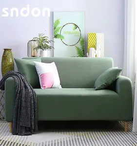 Capa de sofá universal, capa verde pura para almofadas para sala de estar