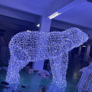 Reclame Opblaasbare Dieren Speelgoed Matras Pop Park Commerciële Versieren Grote Kerst Gigantische Opblaasbare Teddy <span class=keywords><strong>Gummy</strong></span> Ijsbeer - Product Image 2
